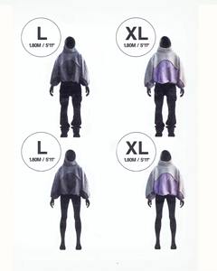 Poids lourd 400GSM gris surdimensionné Streetwear sweat à capuche court avec unisexe hommes unisexe pull à capuche surdimensionné 100% coton épais - Product Image 5