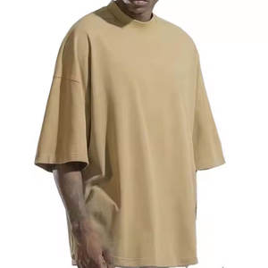 เสื้อยืดผ้าฝ้ายเฮฟวี่เวท100% สำหรับผู้ชายเสื้อยืดลำลองโอเวอร์ไซส์280GSM โลโก้ออกแบบได้ตามต้องการ - Product Image 4