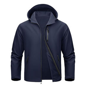 Veste polaire d'hiver chaude softshell pour homme de couleur unie à personnaliser avec sérigraphie brodée et impression numérique par sublimation - Product Image 3