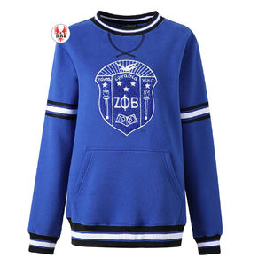 Zeta Phi Beta Sorority Finer <b>Sweatshirt</b> with Soft Cotton and Chenille Letters for Sorority Members Stylish Unisex Greek Apparel - Product Image 4