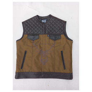 Chaleco de invierno reversible con estampado de logotipo de color personalizado para hombre, chaqueta, Chaleco de cuero sin mangas, diseño de material de poliéster cálido - Product Image 3