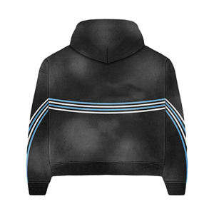 2025 meilleurs sweats à capuche de sérigraphie en éponge française courts personnalisés avec panneaux vêtements de rue lavage à l'acide survêtements respirants pour hommes - Product Image 4