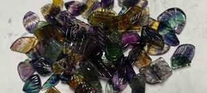 พลอยฟลูออไรต์หลากสีธรรมชาติ ทรงรี คุณภาพดี ขนาดอิสระ แบบหลวม น้ำหนัก 500 กรัม สำหรับทำเครื่องประดับ - Product Image 4