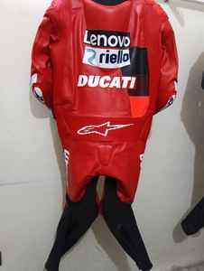 Traje de Carreras de Motociclismo de Cuero Rojo de una Pieza, Precio de Mayoreo, Ropa de Carreras de Motos y Automóviles, Traje de Motociclista Transpirable - Product Image 3