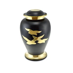 Meilleure vente 2024 urne de crémation de style américain de couleur noir doré en aluminium à vendre par les exportateurs - Product Image 1