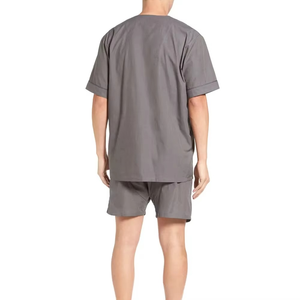 Conjunto Deportivo Personalizado de Calle, 100% Algodón, Estilo Holgado, Bordado Desgastado, Sudadera con Parches, Camiseta y Pantalones Cortos para Hombre, Lavado Ácido - Product Image 4