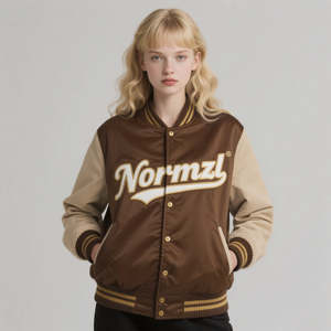 2025 ODM Varsity Jacket pour femmes Haute qualité coupe-vent à manches longues polyvalent lâche Design décontracté pour la saison d'hiver - Product Image 1