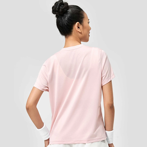 Camiseta cómoda para correr de mujer OEM con estampado de logotipo personalizado para el verano - Product Image 3