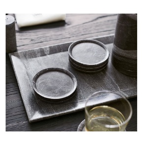 Attractive Design Round Shape White <b>Marble</b> <b>Coaster</b> With <b>Coaster</b> Holder Organic Design Tabletop Decorative Durable <b>Coaster</b> - Product Image 4