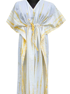 ชุดเดรสคาฟทันลายไทได ชิบอริ พิมพ์ลาย สำหรับฤดูร้อน ชุดเดรสคาฟทันทรงหลวมยาว เหมาะสำหรับงานปาร์ตี้ฤดูร้อน - Product Image 5