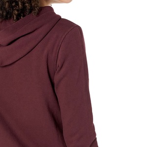 Moda mujer cremallera completa Sudadera con capucha casual streetwear gota hombro figuras transpirable respetuoso del medio ambiente sudaderas de punto - Product Image 2