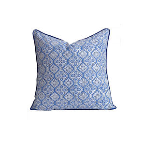 Superventas 100% funda de almohada de tela de algodón bloque de mano impreso Floral Vintage funda de cojín tejido técnica funda de almohada - Product Image 5