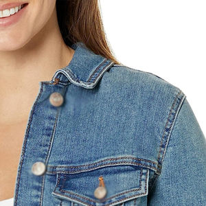 แจ็กเก็ตยีนส์สำหรับผู้หญิงแจ็กเก็ตยีนส์แฟชั่นใหม่ราคาถูกออกแบบโลโก้ได้ตามต้องการ - Product Image 4