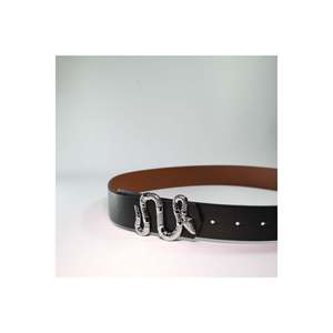 Ceinture pour femme avec boucle serpent, ceinture pour pantalon, ceinture pour veste, ceinture pour robe, ceinture pour chemise - Noir-Argent - Product Image 5