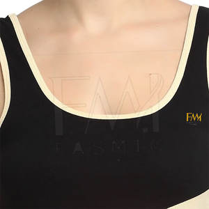 เสื้อกล้ามออกกำลังกายสำหรับผู้หญิงเสื้อกล้ามลำลองผ้าคอตตอน100% พิมพ์โลโก้ตามสั่ง - Product Image 4