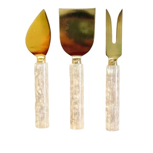 Best Quality Round Handle Eye Catching <b>Cheese</b> Knife <b>Set</b> at Low Price in Bulk Quantity - Product Image 1