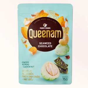 Queenam Chocolat En Vrac Vente En Gros OEM HALAL Dragées Snacks Algues Enrobées De Chocolat Amande Noix De Cajou Bonbons 75G - Product Image 1