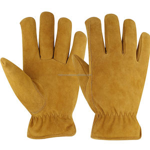 Gants de conducteur en cuir de vachette robustes et confortables pour les travaux de jardinage et de soudage pour les mitaines de travail en plein air - Product Image 1