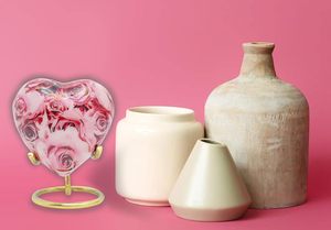 โกศสําหรับเถ้ามนุษย์ ผู้ใหญ่ หญิง และชาย, โกศฝังศพ, โกศตกแต่ง, โกศงานศพ, โกศเผาศพสําหรับผู้หญิง - กุหลาบสีชมพู - Product Image 4