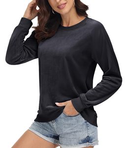 เสื้อแขนยาวผู้หญิงผ้าคอตตอนเนื้อนุ่มผสมสีปรับแต่งได้สำหรับมืออาชีพในฤดูหนาว - Product Image 6