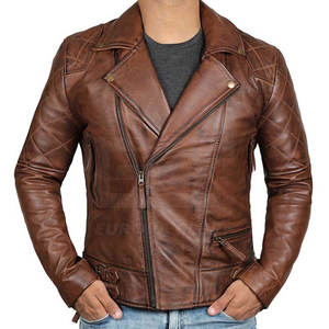 แจ็คเก็ตหนังดีไซน์สั่งทำพิเศษ สินค้าขายดี แจ็คเก็ตหนังทรงเข้ารูปสำหรับผู้ชายในฤดูหนาว - Product Image 1