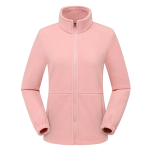 Women Autumn Windproof Thermal Soft Shell Jacket Zipper Shearling Lined Detachable Collar Outdoor Sports Hiking <b>Camping</b> Skiing - Product Image 3