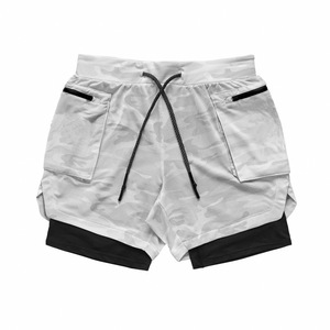 Nuevos pantalones cortos para correr Malla de secado rápido Pantalones de cinco puntos de doble capa Pantalones de entrenamiento deportivo de fitness - Product Image 5