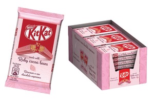 ช็อกโกแลตแท่งเวเฟอร์เคลือบทับทิม KitKat สีชมพูมีจำหน่ายสำหรับสั่งซื้อกล่องของขวัญขายส่ง - Product Image 4