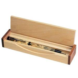 OPTIMISATION EN BAMBOU FAIT MAIN Ensemble de stylos cadeau de luxe de haute qualité Personnaliser Logo gravé Stylo en bois avec boîte en bois - Product Image 1