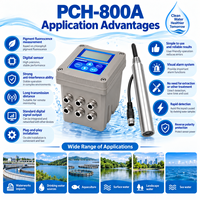 Sensor Klorofil Air Tawar PCH 800A UNI20 Transmitter RS485 Set Lengkap Penganalisis Klorofil Online Rentang 0-500ug/L SUS316L