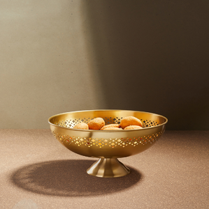 Bol de service en métal de dernière conception avec support en finition polie idéal pour les restaurants, les événements et disponible en lots en gros - Product Image 2