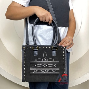 Cuir suédé Style occidental Boot Stich Nouveau Designer Sac fourre-tout Unique Sac à main Offre Spéciale Bohème Femmes Multi Usages Sac à main - Product Image 1