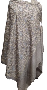 New Design Thick Warm Tassel <b>Poncho</b> Sweater Autumn Winter Ethnic Style Striped Embroidery Scarves Women Made Cashmere - Product Image 2