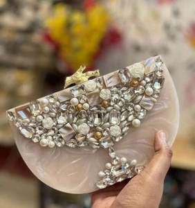 Bolso de mano de resina Bolso de mano único Accesorio de moda Bolso de resina de moda Monedero elegante Embrague transparente Moderno - Product Image 3