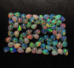 AAAA qualité éthiopienne opale poire mélange Cabochon naturel blanc opale de feu pierres précieuses 3-10 MM pierres lâches pour la fabrication de bijoux - Product Image 4