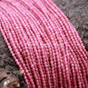 Meilleure vente octobre pierre de naissance en cristal perles de fabrication de bijoux tourmaline rose naturelle micro coupe forme à facettes 3mm 3.5mm populaire - Product Image 2