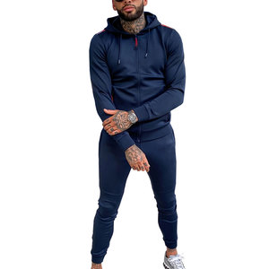 Meilleure Qualité Demi Zip up Panneau Blanc Vêtements d'Entraînement Jogging Sportswear Manches Longues Slim Fit Hommes Survêtements à Vendre - Product Image 3