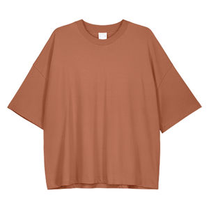 Camiseta de gran tamaño para mujer de alta calidad Drop Shoulder Quickdry 100% algodón Ligero Transpirable Impresión de logotipo personalizado - Product Image 1