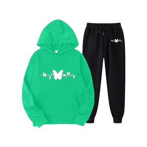 Chándal de gran tamaño de algodón 100% para mujer con logotipo personalizado nuevo estilo transpirable patrón sólido conjuntos de serigrafía para el verano - Product Image 2