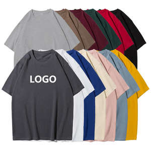 Camiseta personalizada de gran tamaño con hombros caídos 100% algodón estilo informal 240 gramos de peso pesado liso de talla grande para hombres - Product Image 1