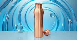 Pure Copper Handmade Leak-Proof Water <b>Bottle</b> with Anti-Corrosion Coating BPA Free for Travel & Car Use - Product Image 5