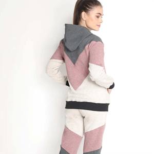 Ensemble de survêtement à fermeture éclair pour femme à taille haute Vêtements de sport deux pièces légers avec veste à fermeture éclair complète et pantalon de jogging confortable - Product Image 4