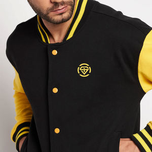 Chaqueta universitaria de béisbol personalizada de alta calidad para hombre, chaqueta de lona con capucha de moda pesada de invierno, soporte de fabricación propia - Product Image 3