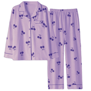 ชุดนอนผ้าฝ้ายผ้าฝ้ายสำหรับผู้ชาย, ชุดนอนแขนยาวลายแอบสแตรกสำหรับใส่อยู่บ้าน - Product Image 2