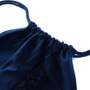 Sac à dos en polyester de qualité supérieure avec cordon de serrage, couleur noire, sac de sport de voyage en tissu avec logo personnalisé imprimé - Product Image 4