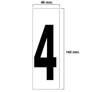 Numero Adesivo 46x140 mm. No. 4 - Product Image 2