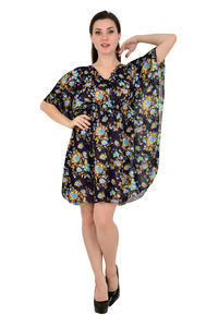 Prêt Navire Femmes Robe Courte Caftan Nouveau Confortable Formelle Bureau Travail Casual Été Plage Vacances Fête Porter Conception Imprimée - Product Image 4