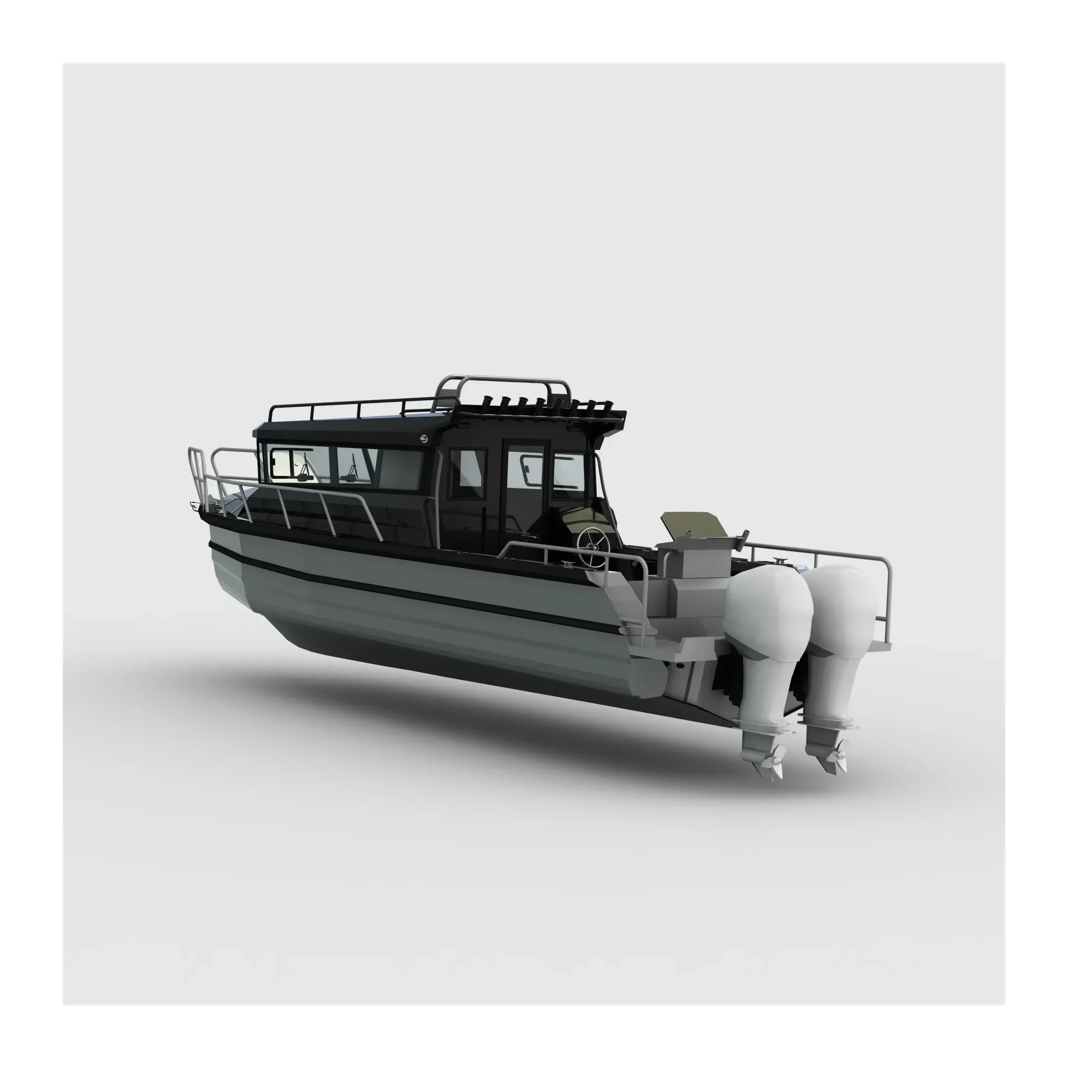 Barcos de ocio de yate de negocios de fibra de vidrio de 56 pies de lujo de alta calidad para barco de crucero Blue Ocean