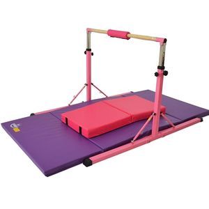 Nouvelle <span class=keywords><strong>barre</strong></span> de <span class=keywords><strong>gymnastique</strong></span> pliable réglable pour enfants, <span class=keywords><strong>barre</strong></span> horizontale intérieure de 0,25 m de hauteur, équipement de gym à domicile pour filles et garçons - Product Image 1