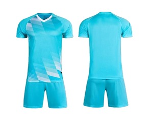 Maillot de football unisexe sublimé à manches courtes, col rond, anti-humidité, 100 % polyester, dégradé bleu marine, adulte, toutes saisons - Product Image 5